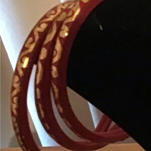 Red and Gold Bangle Set